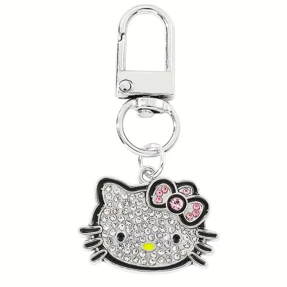 Hello Kitty Bag Charm Keychain Purse Rhinestones Trendy Stylish Glam Fun Sanrio